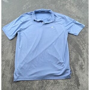 Southern Marsh Short Sleeve Polo Shirt Blue Duck Performance Golf Mens L